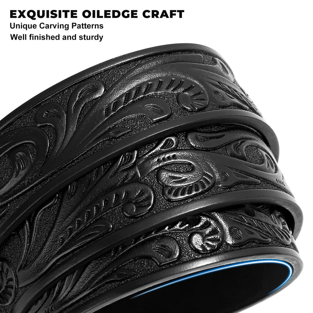 BELTROAD Western Leather Belt Strap for Men Women Cowboy Cowgirl Leather Mens Belts for Jeans Birthday Christmas Belt Gifts