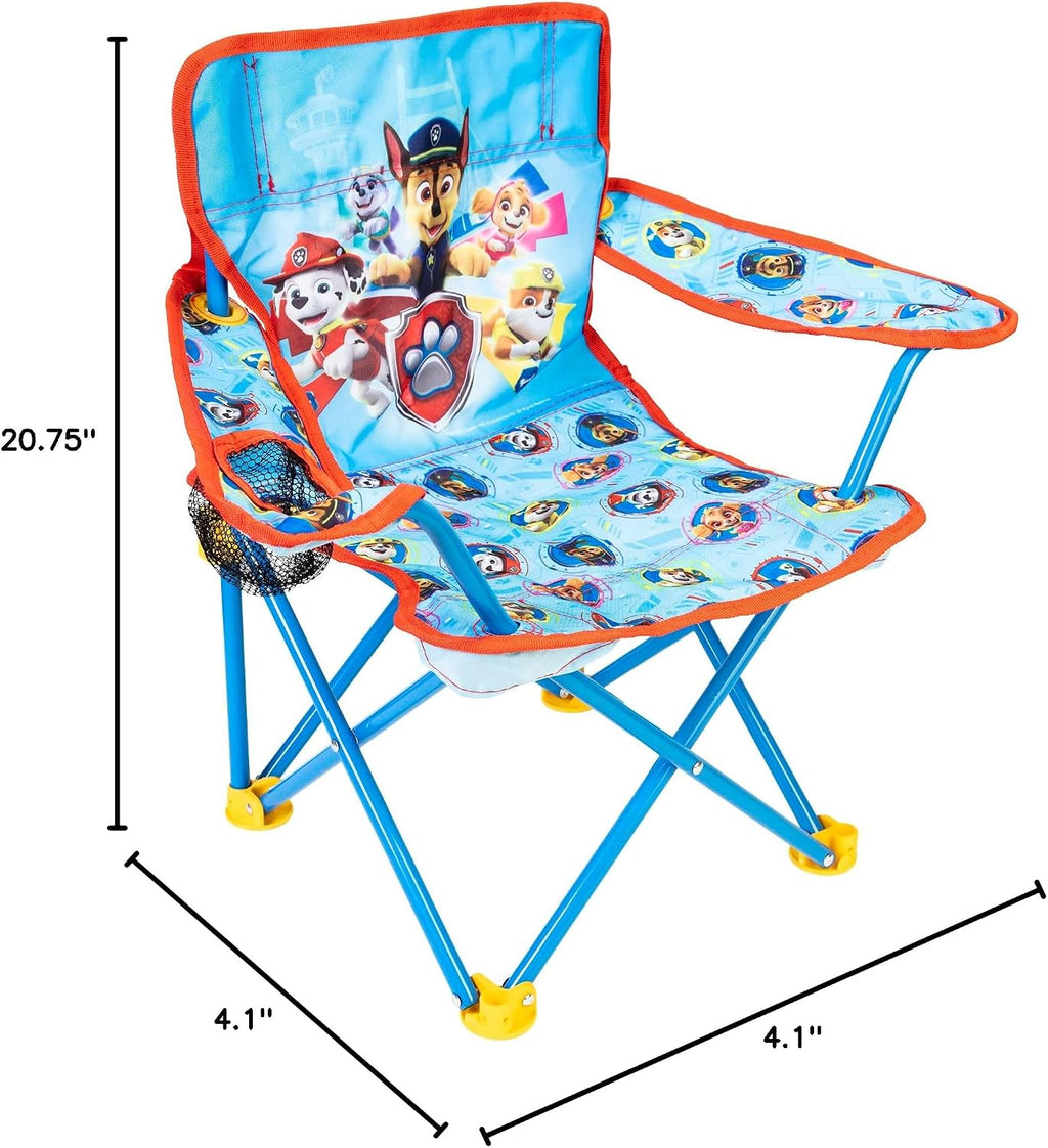 Paw Patrol Kids Camping Chair, Camp Fold N Go Chair with Carry Bag