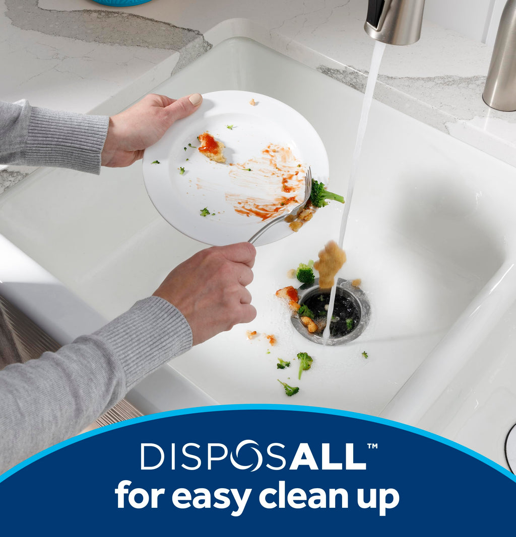 GE Disposall Continuous Feed 1 Horsepower Motor Garbage Disposer, Good for Grinding: Cooked Meat, Beans, & Seeds, Easy Install Kit, Non-Corded, Recommended Families of 4 or More, GFC1020N