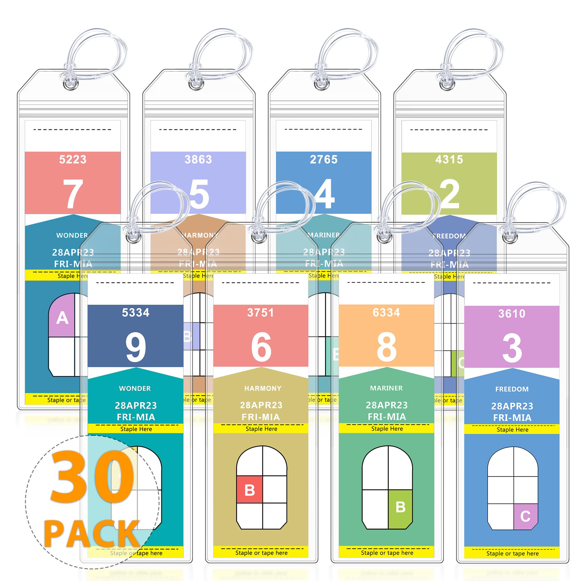 6 Pack Cruise Luggage Tag Holder, Cruise Essentials 2026 for NCL, Princess, Carnival, Royal Caribbean and Celebrity Cruise Luggage Tags for Travel Essentials by SEAVILIA