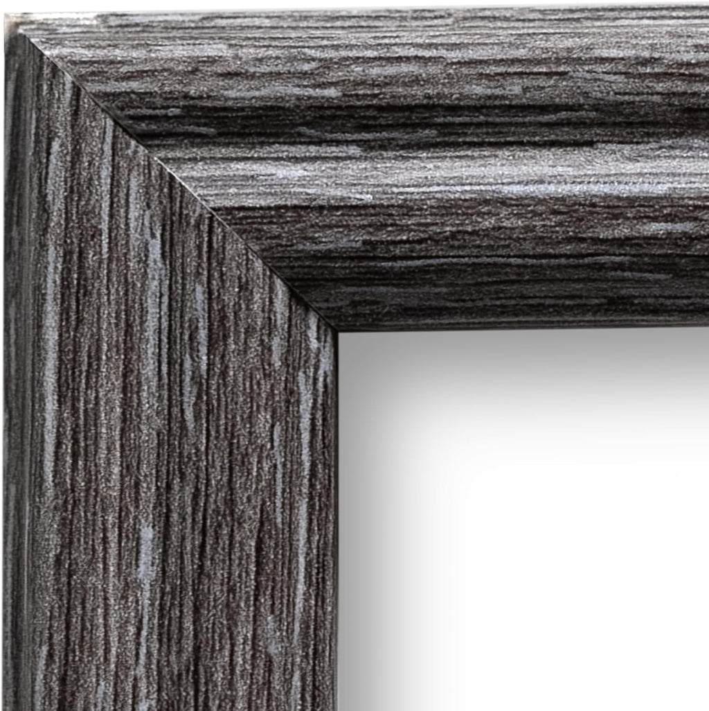 Barnwood Gray A1 Picture Frame .75" Inch Wide - Handmade American Solid Wood Picture Frames with Preinstalled Hangers and UV Blocking Plexiglass Frames