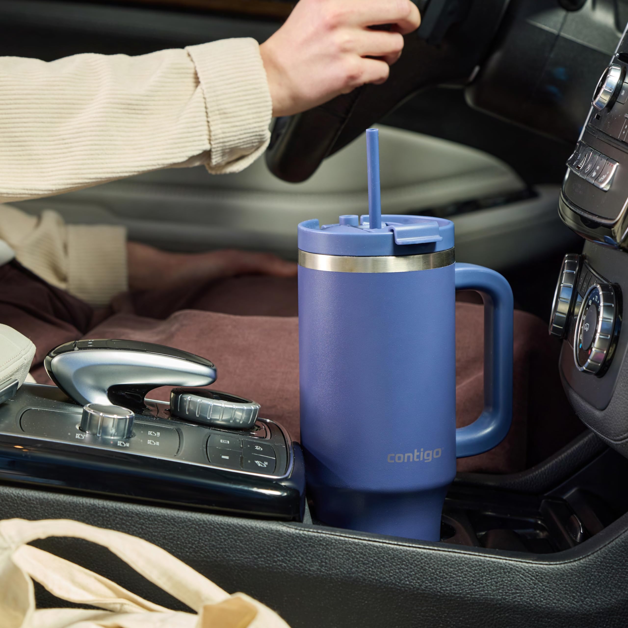 Contigo Streeterville 30oz Tumbler, Stainless Steel Vacuum Insulated, Leak-Proof, Cold for 29 Hours, Fits in cupholders, Licorice