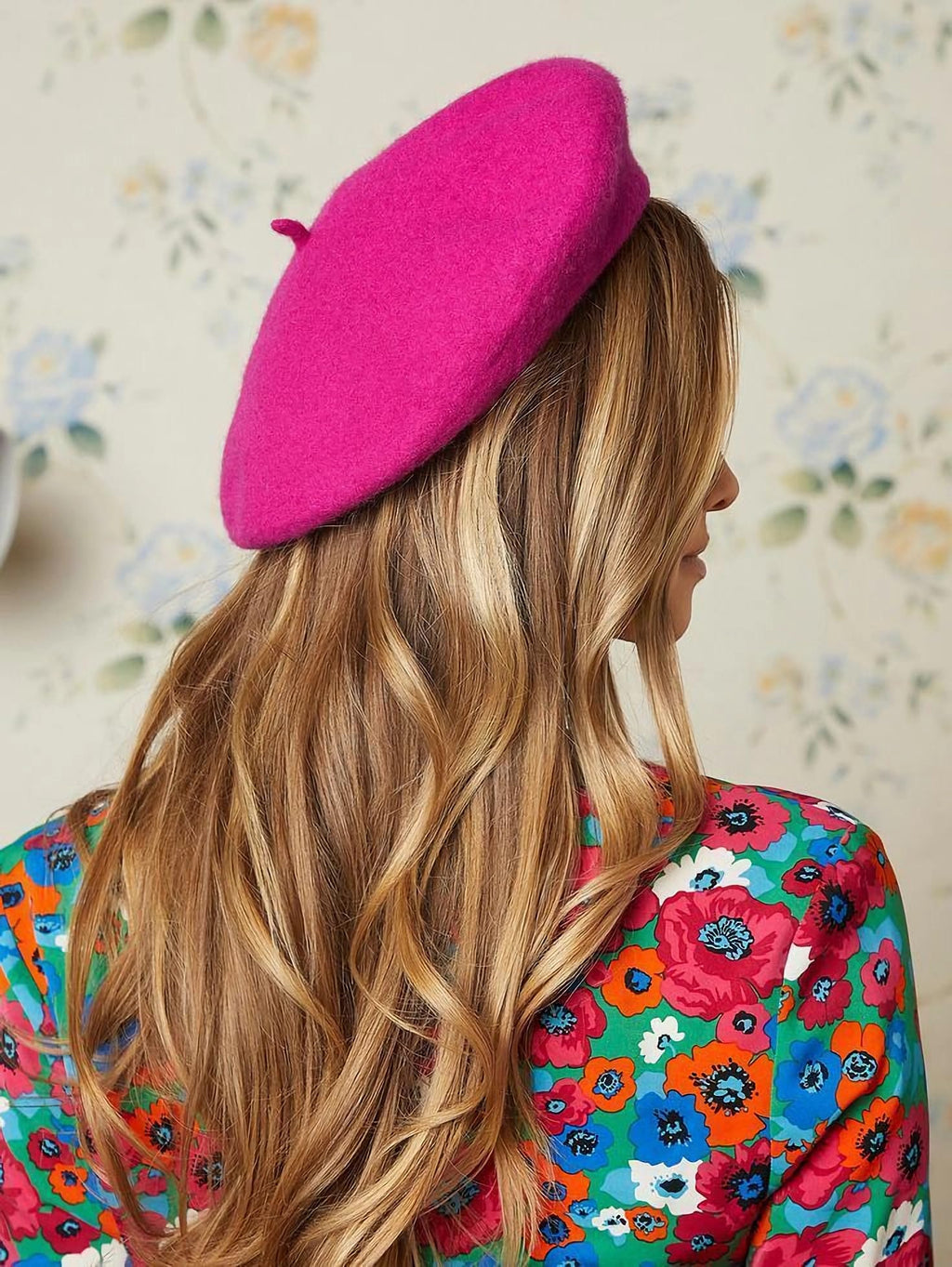 Women French Wool Beret Hats - Solid Color Classic Beanie Winter Cap