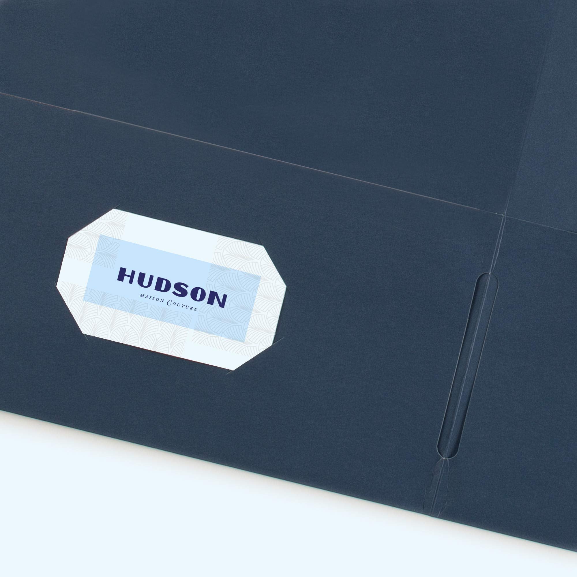Avery Two Pocket Folders, Holds up to 40 Sheets, Business Card Slot, Ideal for Portfolios, Presentations and School, Dark Blue, Box of 25 (47985)
