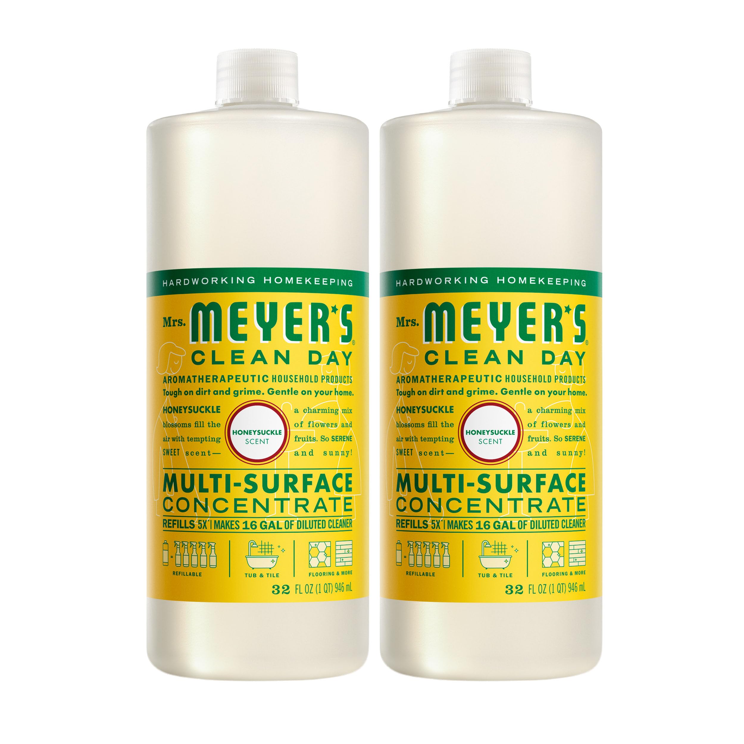 MRS. MEYER'S CLEAN DAY Multi-Surface Cleaner Concentrate, Use to Clean Floors, Tile, Counters, Lavender, 32 fl. oz