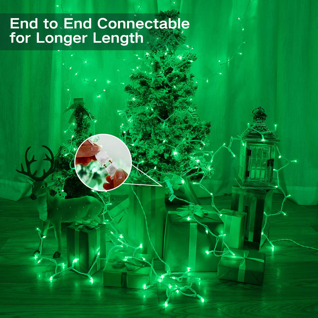 Brizled Christmas Lights, 600 Count 139.2ft Incandescent Mini Lights, Connectable 120V UL Certified for Xmas Wedding Bedroom Porch Decor, White Wire, Warm White