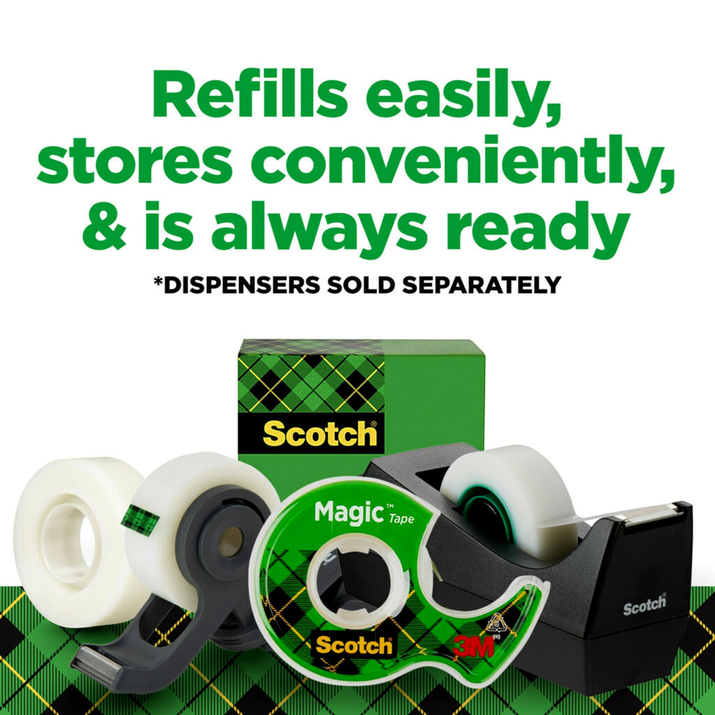 Scotch Magic Tape, Invisible, Home Office Supplies and Back to School Supplies for College and Classrooms, 16 Rolls