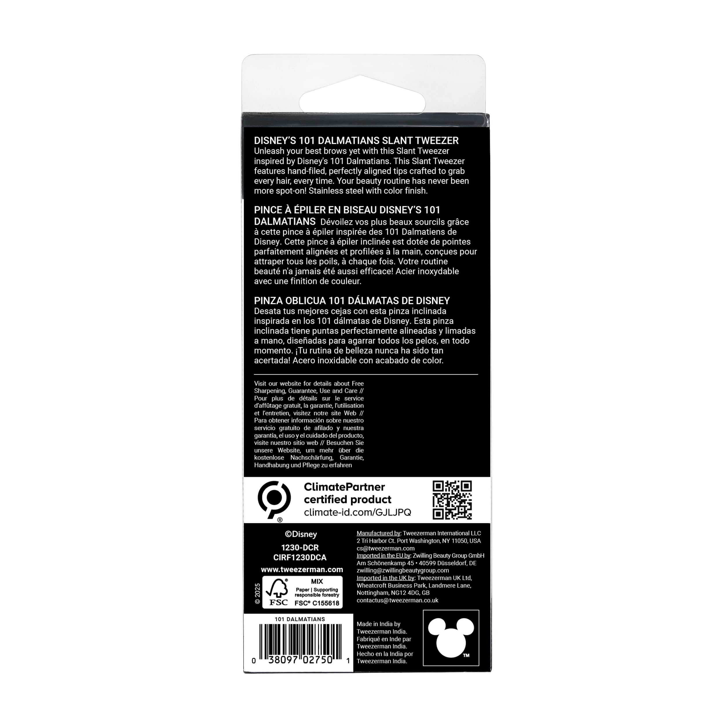 Tweezerman Exclusive 40th Birthday Slant Tweezer - Hair Removal Tweezers, Stainless Steel