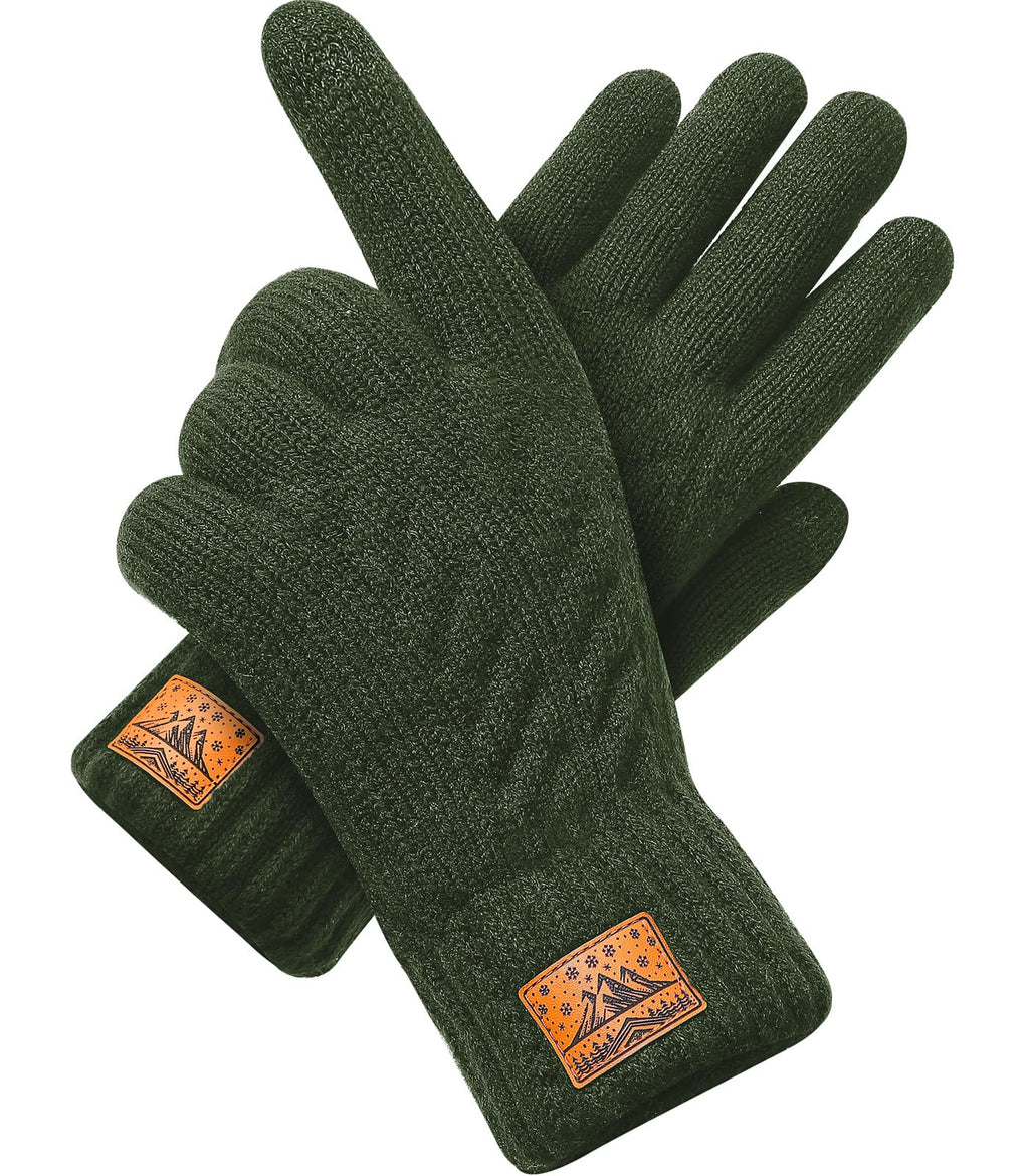 CHENMEI Winter Gloves for Men Women-Warm TouchScreen Cold Weather Gloves,Wool Knit Thermal Adults Gloves for Driving Texting
