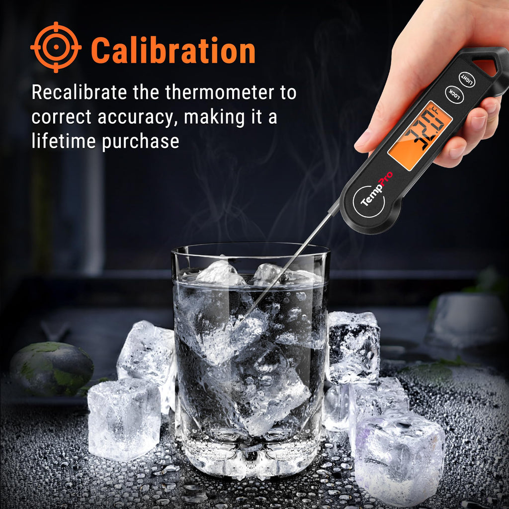 TempPro TP19H Digital Meat Thermometer for Cooking, 1 Sec Instant Read Food Thermometer with Motion-Sensing Wake for BBQ Grill Oil Fry Candy for Fathers Day Gift for Dad Men (Previously ThermoPro)
