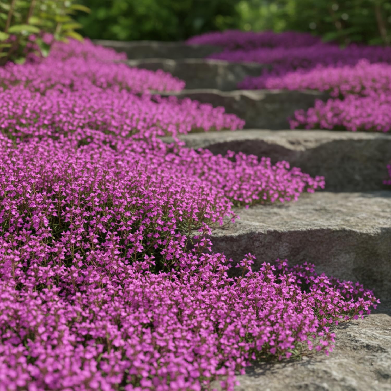 20,000+ Creeping Thyme Seeds Ground Cover, Flower Seeds for Planting, Thymus Serpyllum Perennial for Rock Garden, Garden Path, Border and Sunny Areas (Hot Pink)