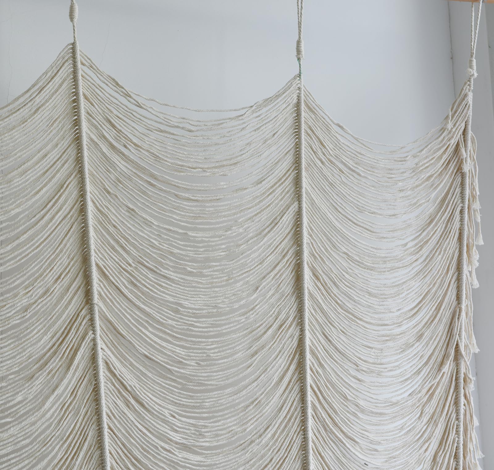 Flber Macrame Curtain Window Macrame Room Divider Doorway Curtain Boho Macrame Wall Hanging Living Room Bedroom Decor 42" W x 75" H