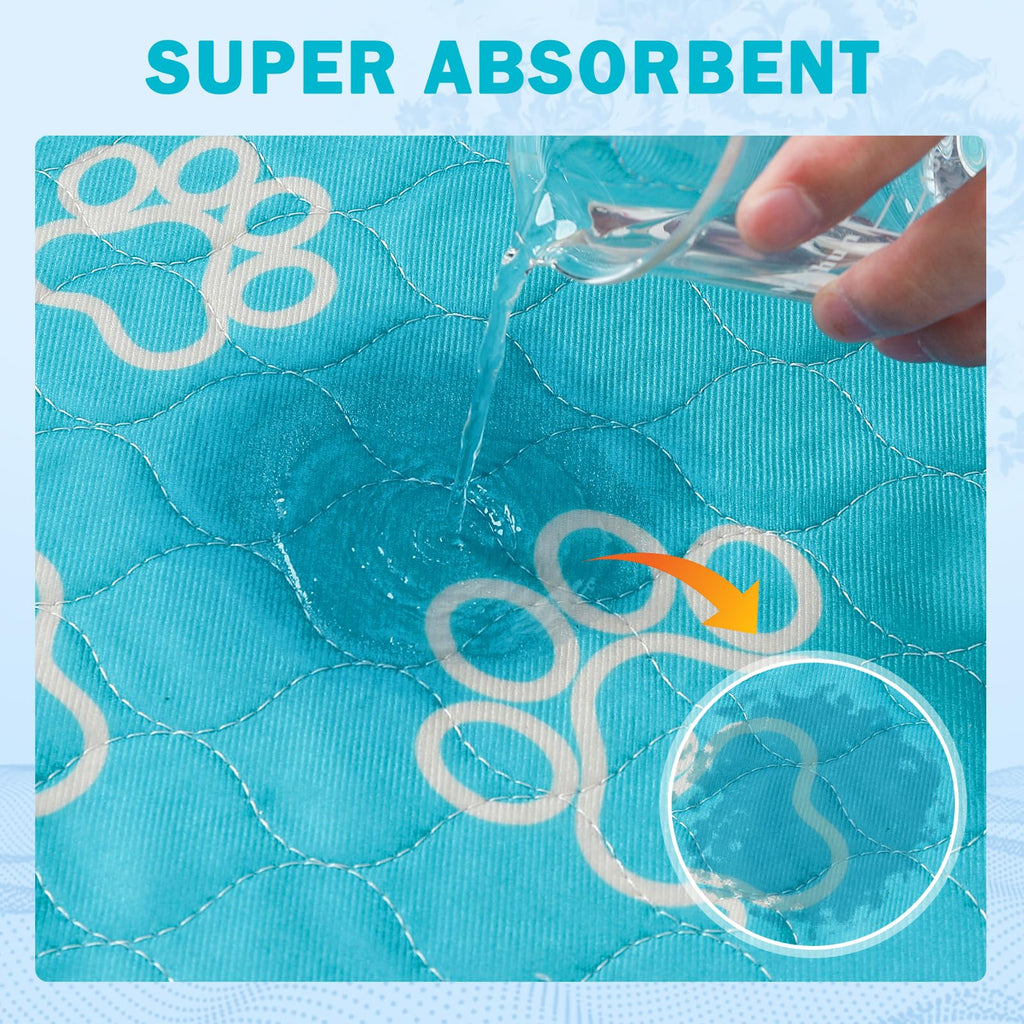 Homimp Washable Pee Pads for Dogs, 2 Pack Reusable Puppy Pads Waterproof, Absorbent and Leakproof Dog Pee Pads, Non Slip Puppy Training Pads, Pet Mat for Floor,Crate,Couch,Whelping,Beige 36"x36"