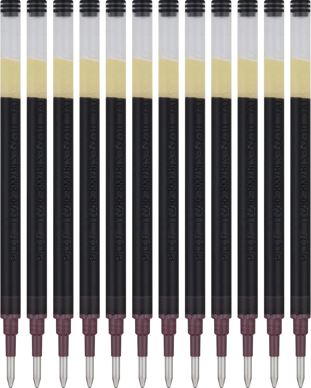 Pilot, G2 Gel Ink Refills, Bold Point 1.0 mm, G2 Pen Refills, Black, Pack of 12