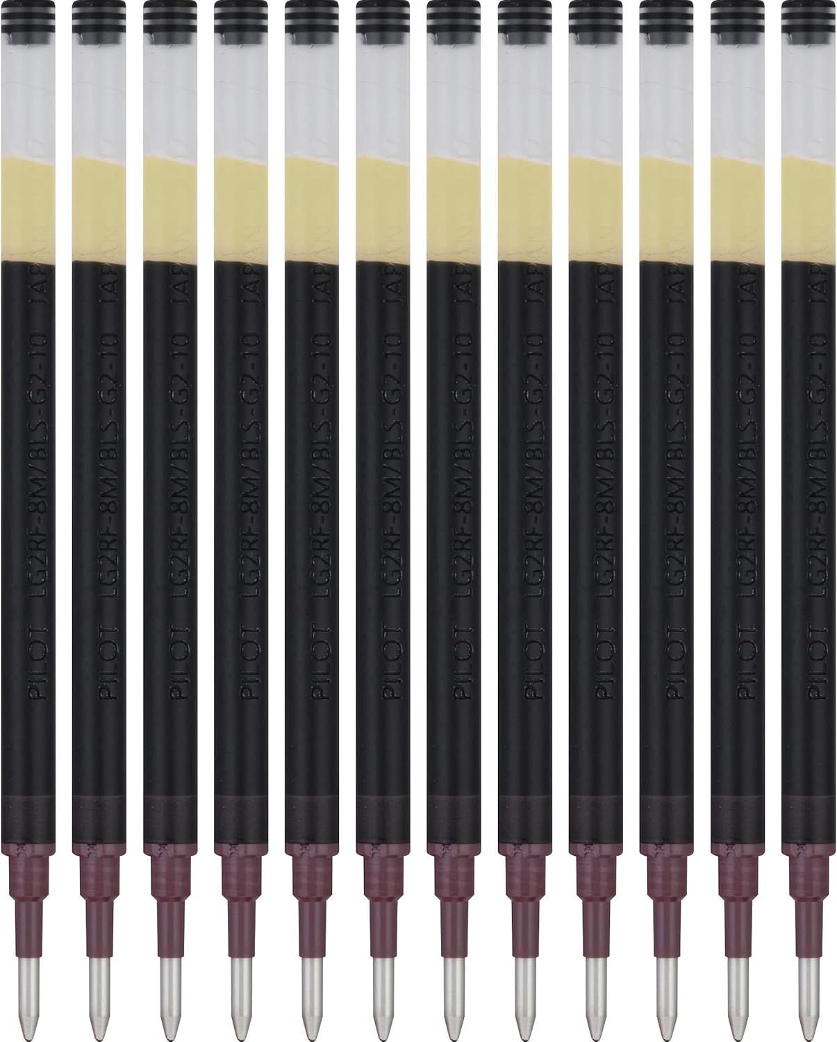 Pilot, G2 Gel Ink Refills, Bold Point 1.0 mm, G2 Pen Refills, Black, Pack of 12