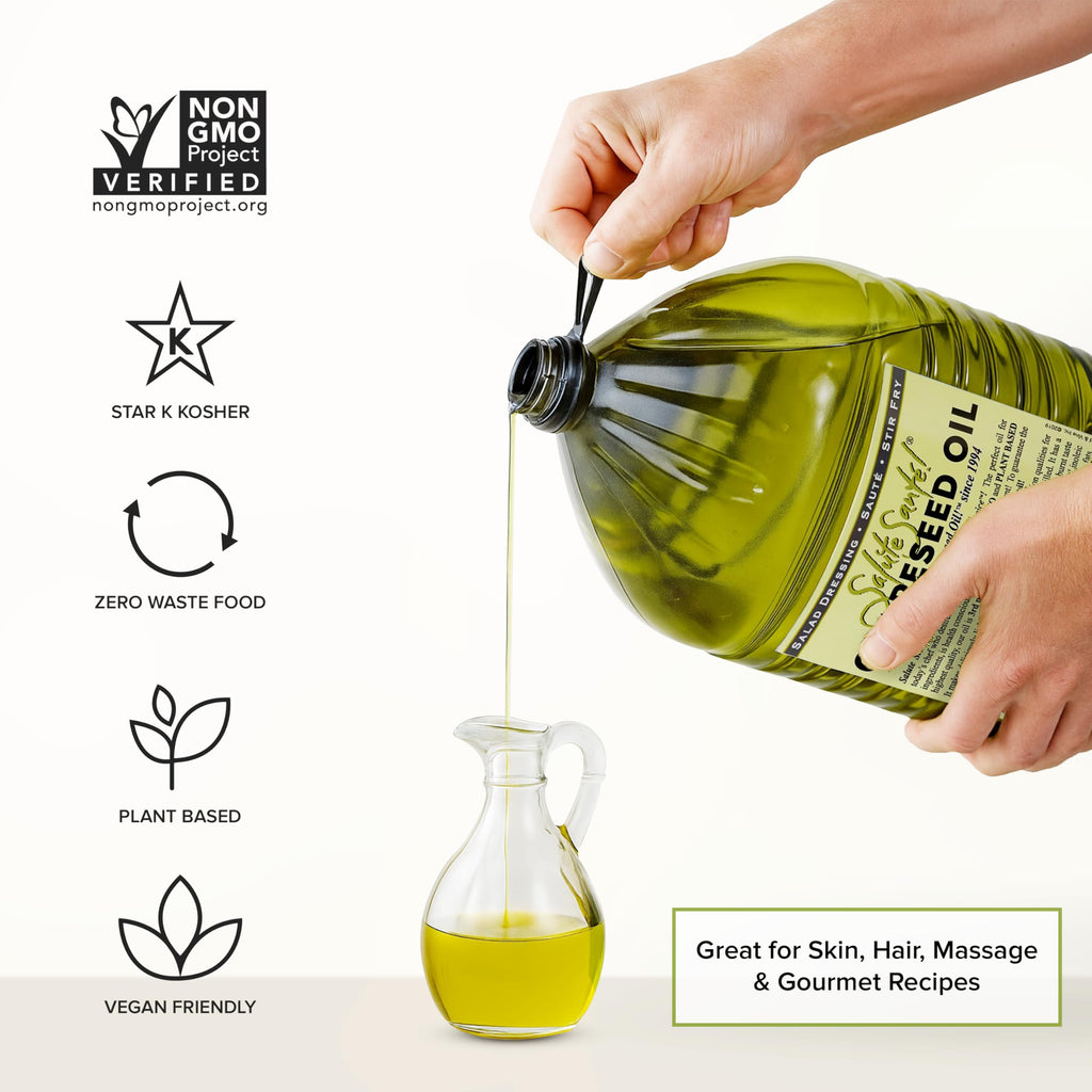 Salute Santé! Cold Pressed Grapeseed Oil – 500 ml 1-Pack — cooking oil, grapeseed oil — High Smoke Point, Neutral Flavor, Ideal for Frying, Baking & Salad Dressings Gourmet kitchen essential