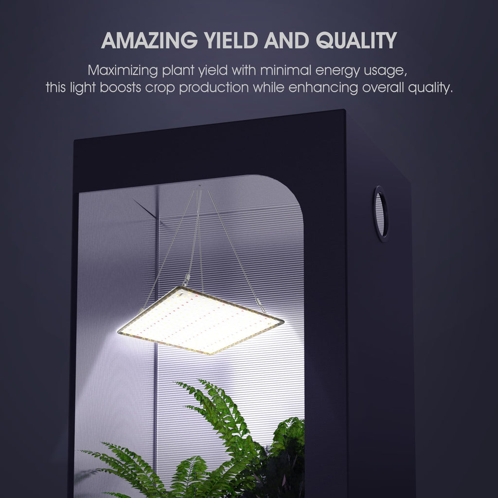 2 Pack LED Grow Light Panel 200W Lamp for Indoor Plants, Full Spectrum with White Blue Red UV IR LEDs for 4x4ft Coverage Grow Tent Greenhouse Veg and Bloom Seedlings Hydroponics