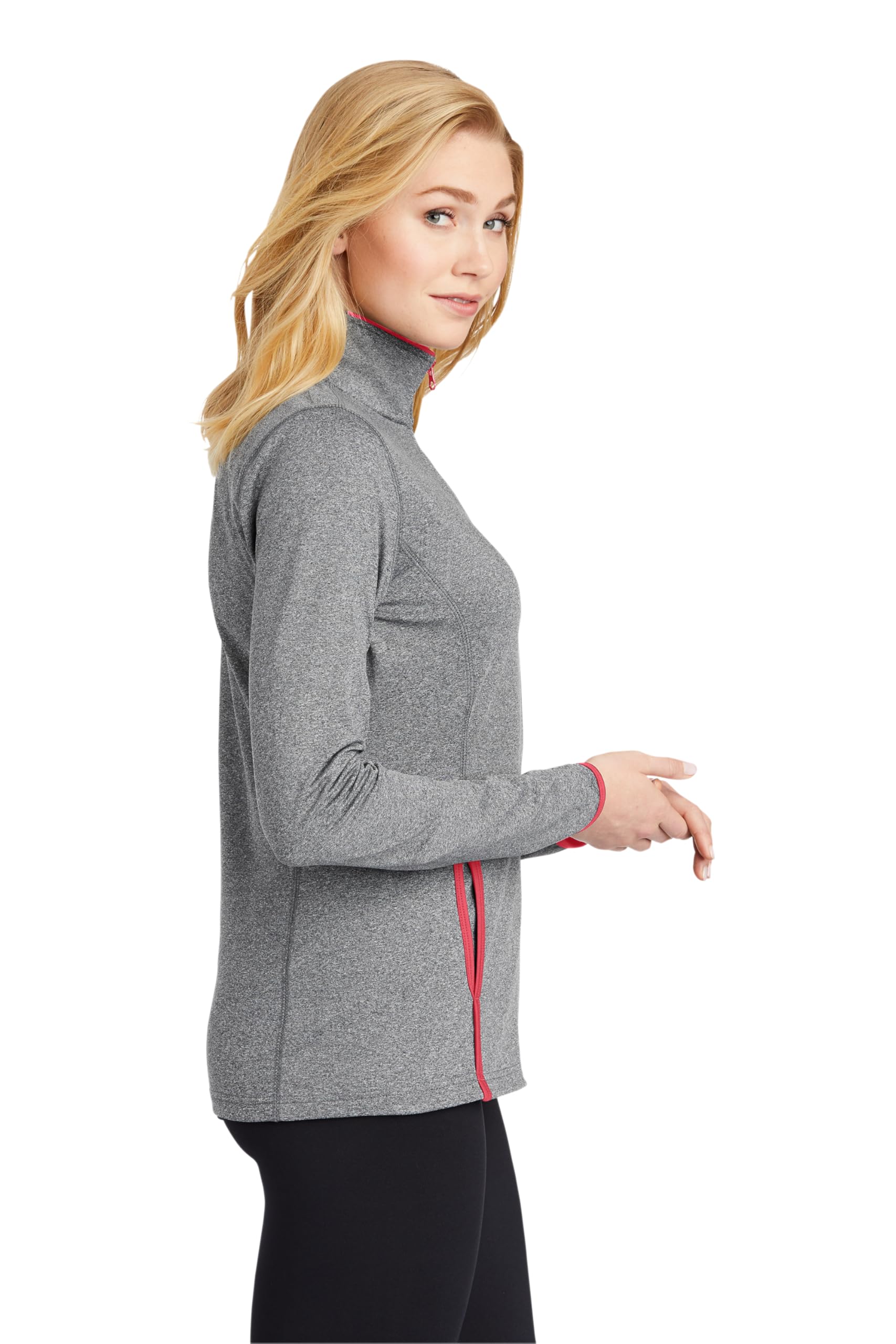 SPORT-TEK Women's Sport-Wick Stretch Contrast Full Zip Jacket