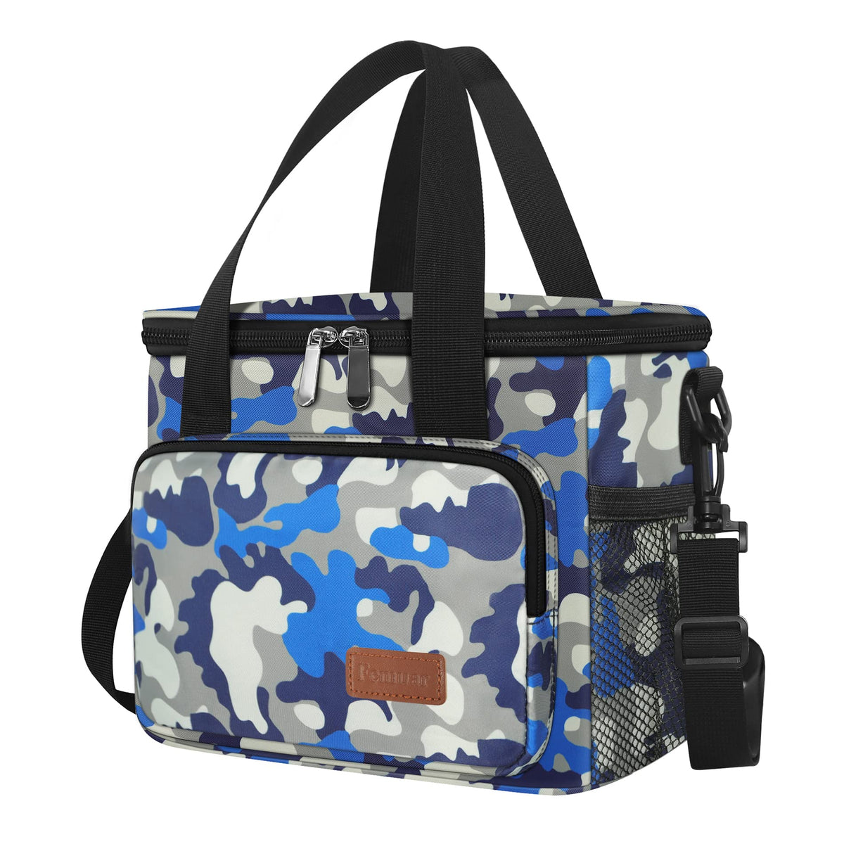 Femuar Lunch Bags for Women/Men, Insulated Lunch Bag for Work Office Picnic - Large Lunch Cooler Bag Leakproof Lunch Box with Adjustable Shoulder Strap for Adults - Grey (15L)