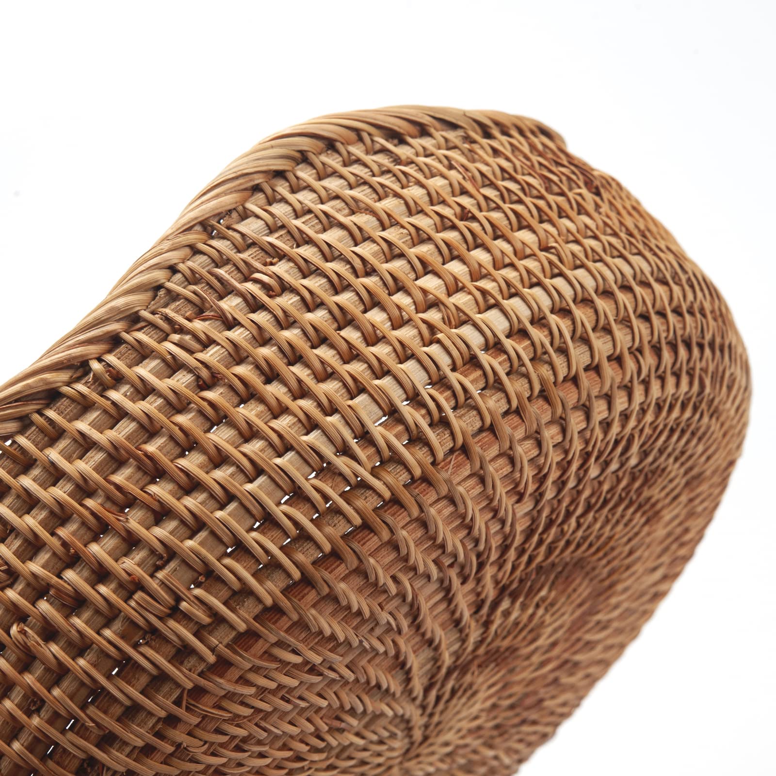 Natural Rattan Fruit Storage Baskets Rectangular Woven Wicker Box for Key Holder Remote Stackable Natural Set of 3