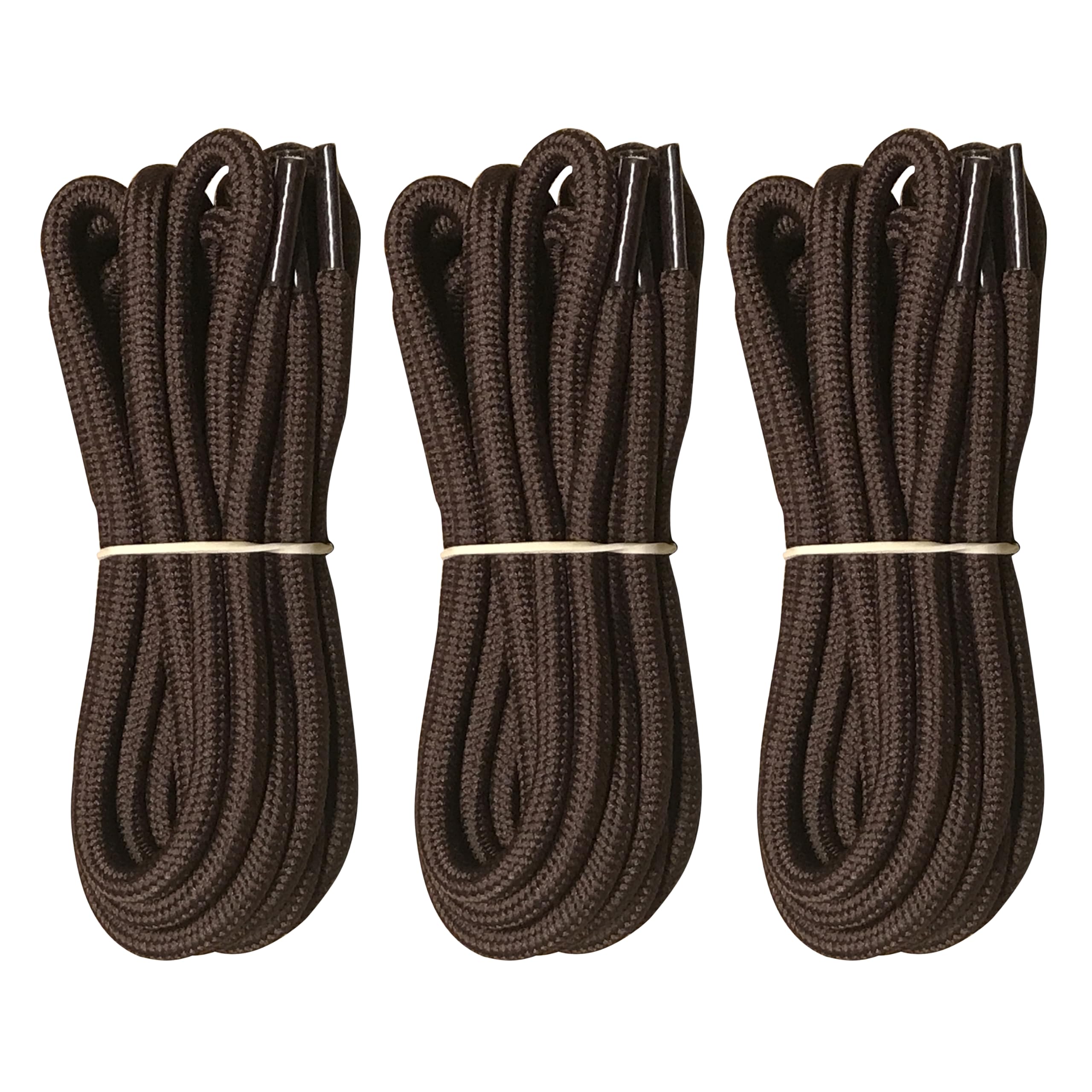 B&Q 3 Pairs Heavy Duty Round Boot Laces Shoelaces for Hiking Walking Construction Safety Work Boots Shoes