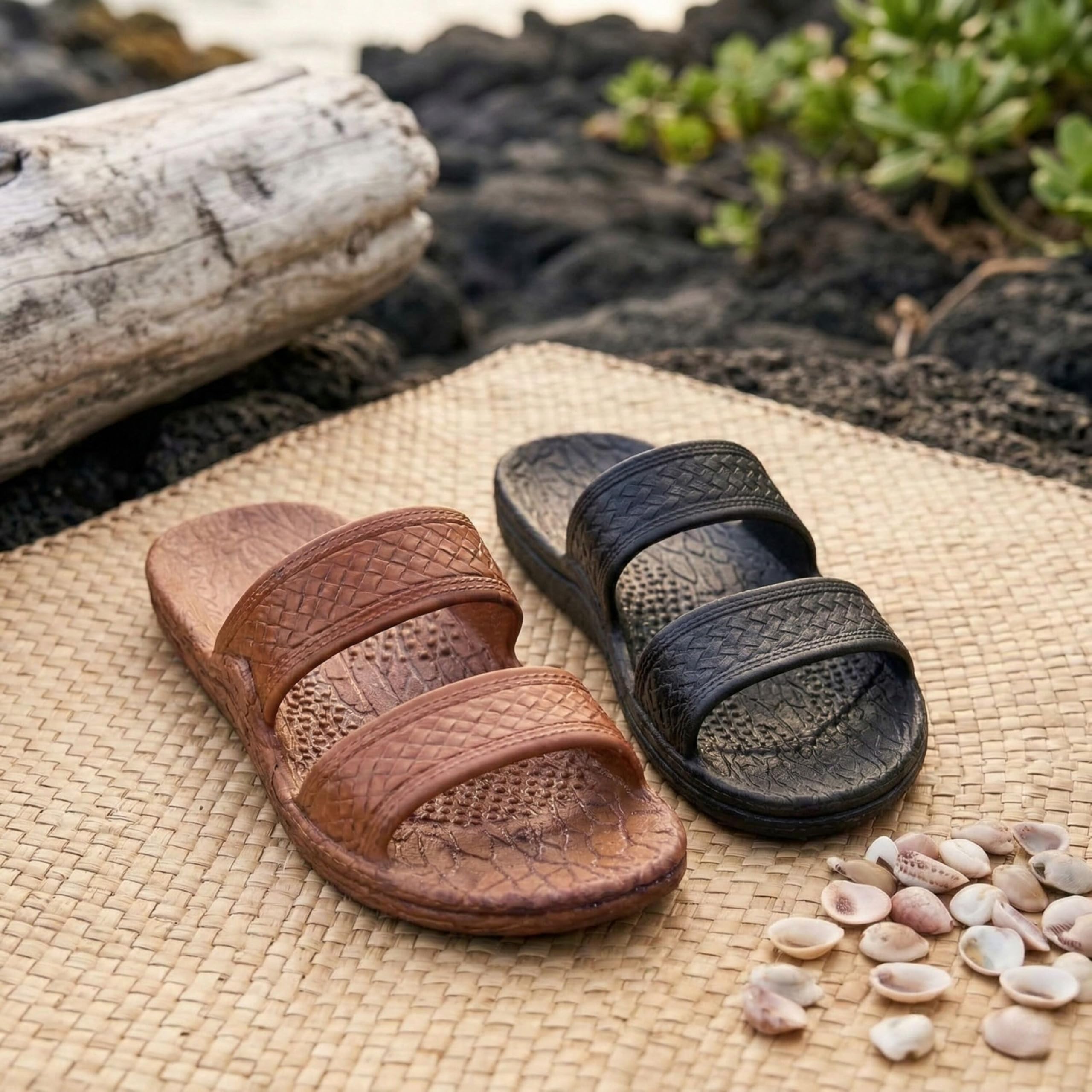 Pali Hawaii Light Brown JANDAL + Certificate of Authenticity