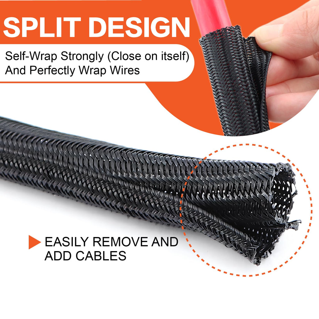 4 Gauge Wire (50ft Each - Red/Black) Copper Clad Aluminum CCA with Cable Cutter,Lugs Terminal Connectors and Heat Shrink Tube - Battery Power/Ground Cable,Car Audio Speaker,RV Trailer Amp Wiring kit