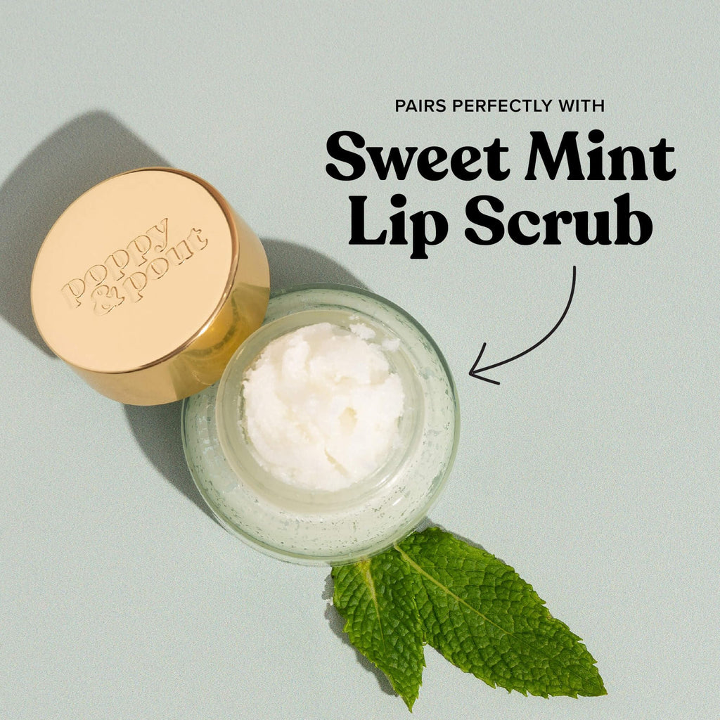 Poppy & Pout Blood Orange Mint Jumbo Lip Balm | All Natural Lip Balms & Moisturizers | Hydrates with Beeswax, Vitamin E, Organic Coconut Oil | Cruelty-Free | Lip Balm in Recyclable Cardboard Tube