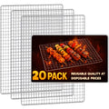 Grill Topper, 10 Pcs Disposable Grill Grates, 11.8 X 15.7 Inch Baking Rack Replacement, BBQ Accessories for Outdoor Smoker Grills