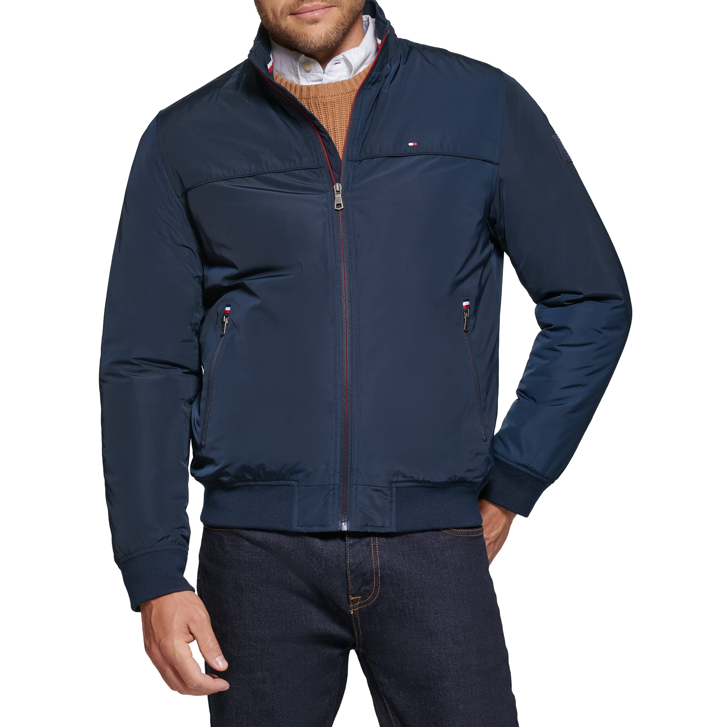 Tommy Hilfiger Men's Performance Faux Memory Bomber Jacket