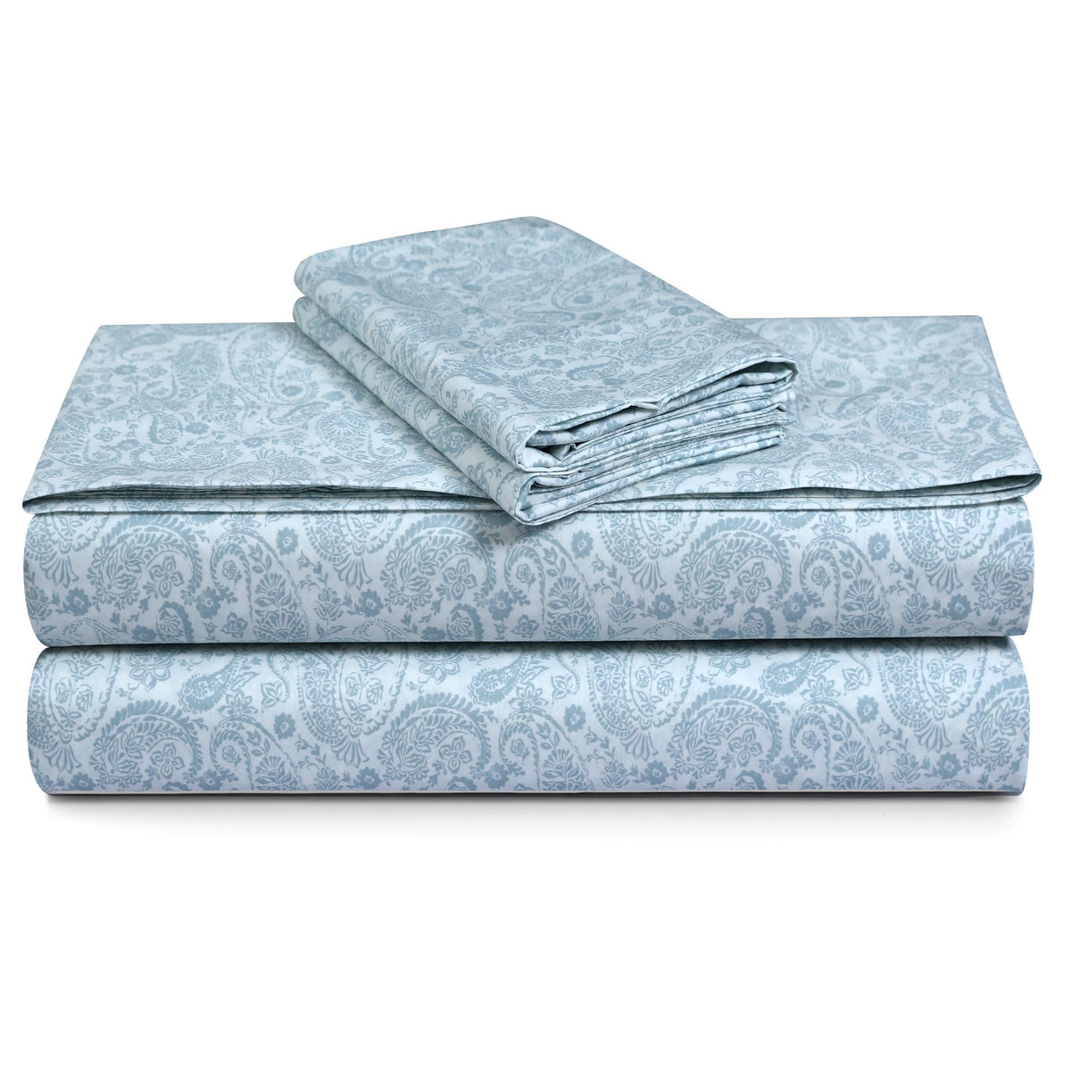 Tribeca Living 1000 Thread Count Egyptian Cotton Sheets King Size - Silky Smooth Sateen Weave for Luxurious Sleep - 22 Inch Deep Pocket 4-Piece Set in Classic Blue