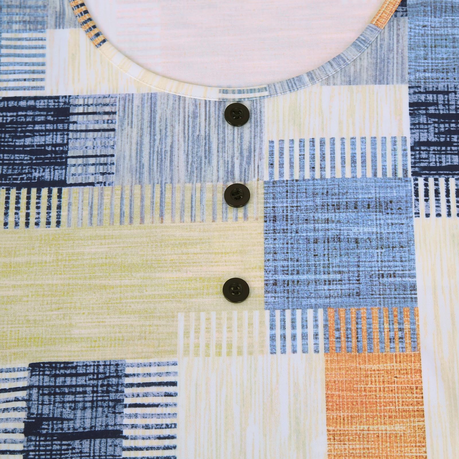 BAISHENGGT Womens Tops 3/4 Sleeve Round Neck Casual Tunic Tops Fall Fashion 2025 Dressy Casual Blouses