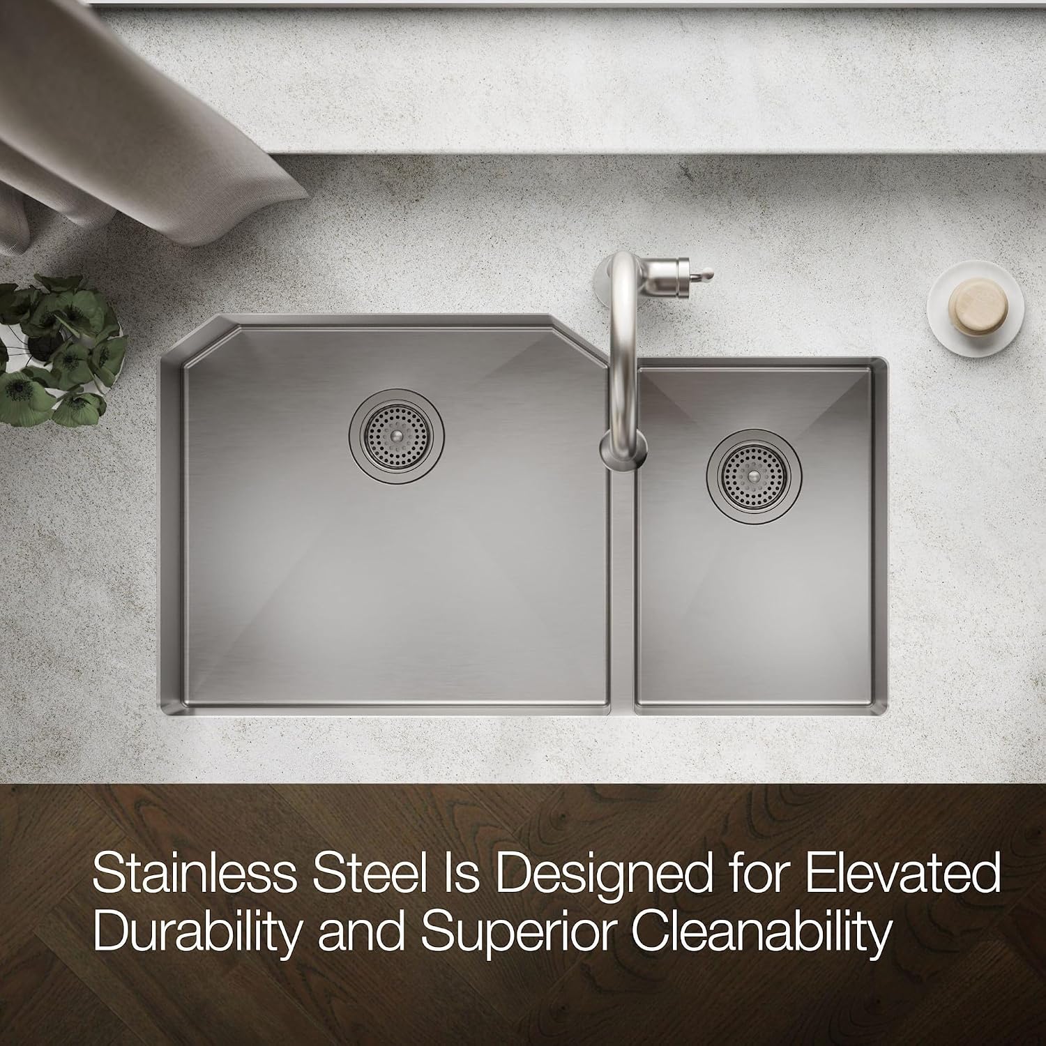 KOHLER Strive Self-Trimming Farmhouse SmartDivide