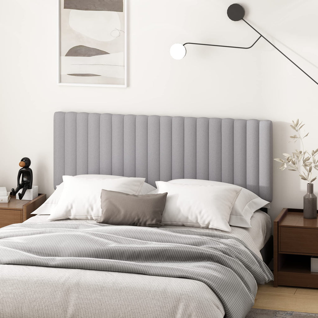 FURINNO Roanne Tufted Headboard, Twin, Black