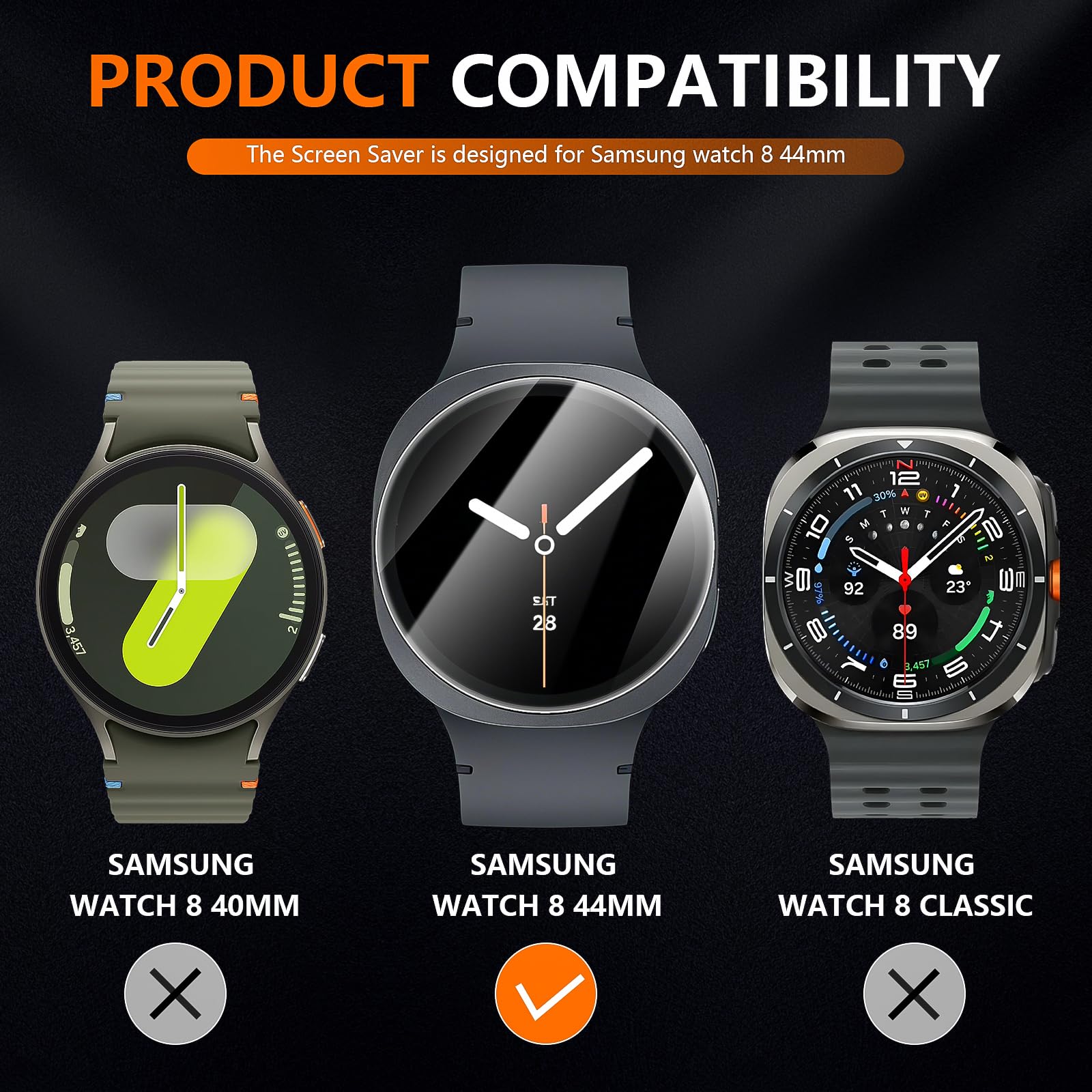 Suoman 4-Pack for Samsung Galaxy Watch 4 Classic 46mm Tempered Glass Screen Protector for Galaxy Watch 4 Classic 46mm Smartwatch [2.5D 9H Hardness] [Anti-Scratch]