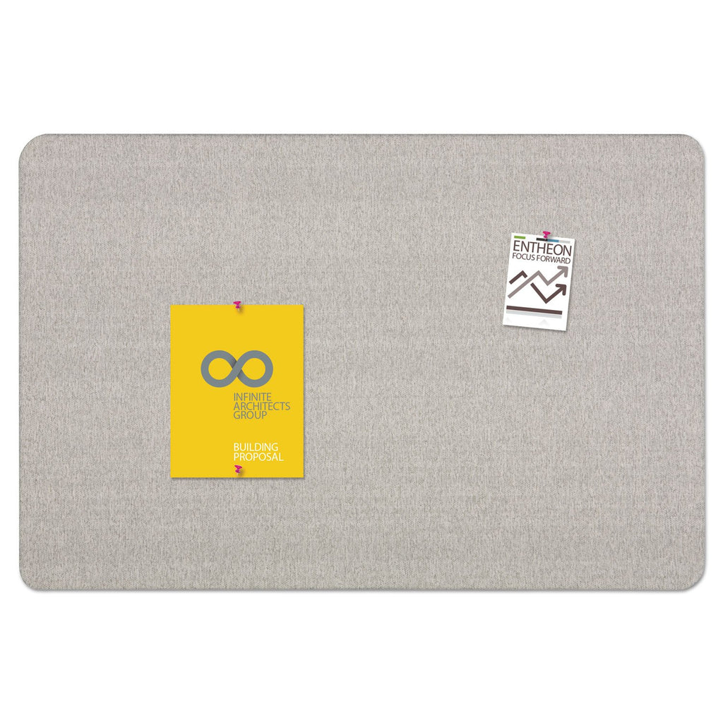 Quartet Bulletin Board 48"W x 36"H Fabric Cork Board Alternative for Office School or Home Décor, Black (7684BK)
