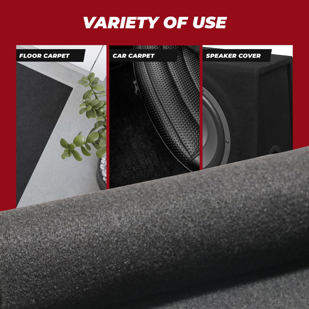 Bbox Charcoal Carpet Non-Woven Fabric | Length: 72 inch (6 ft.), Width: 43 inch (3ft 7in) | for Speaker Sub Box Carpet Home, Auto, RV, Boat, Marine, Truck & Car Trunk Liner