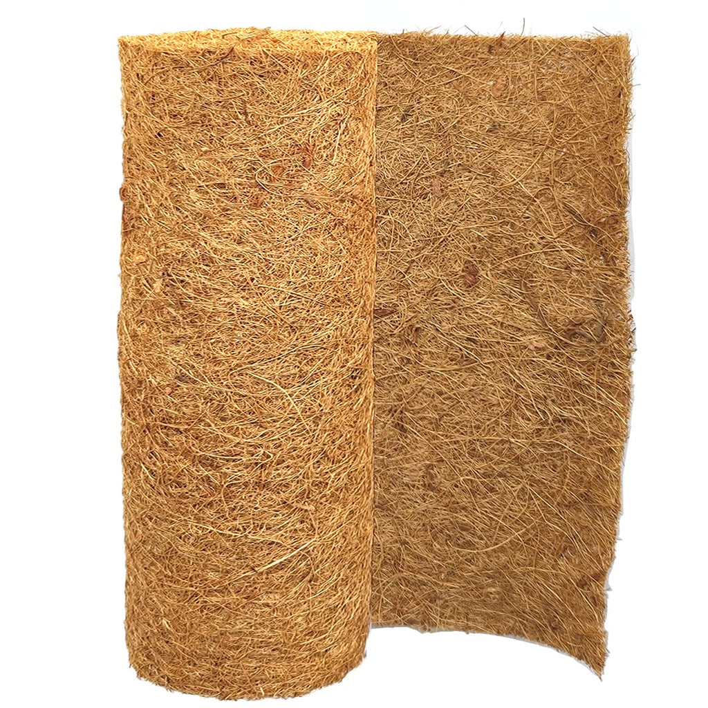 SUNYAY 12x40 inch Natural Coco Liner Roll Coconut Coir Liner Sheets Coco Mat for Planter Window Box Flower Basket Garden Decoration Animal Pet Pad