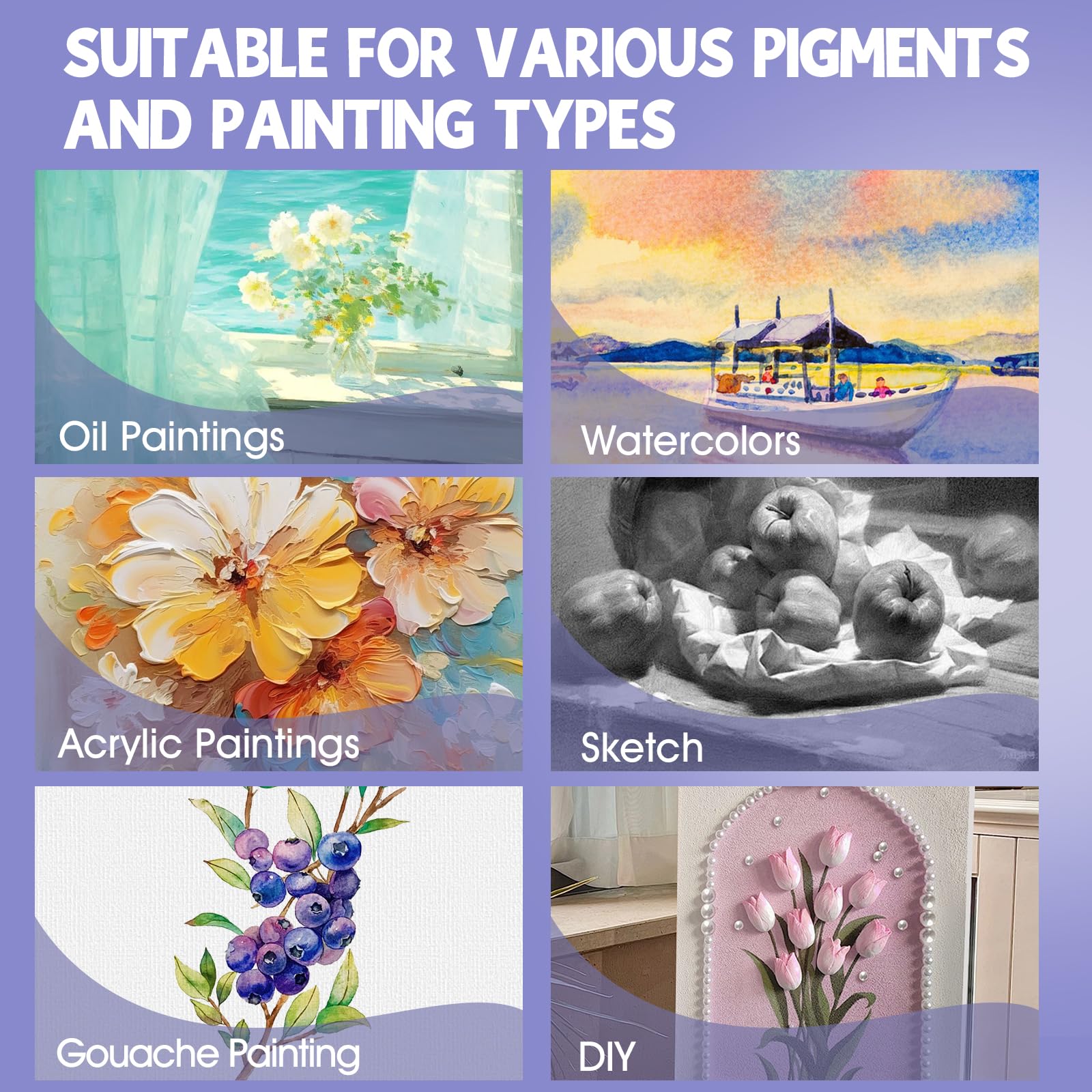 ESRICH Stretched Canvas for Painting 5x7, 48 Pack Small Canvases for Painting 5/8" Profile Primed Acid-Free Blank Painting Canvas for Kids & Artists for Decorations, Painting Parties.