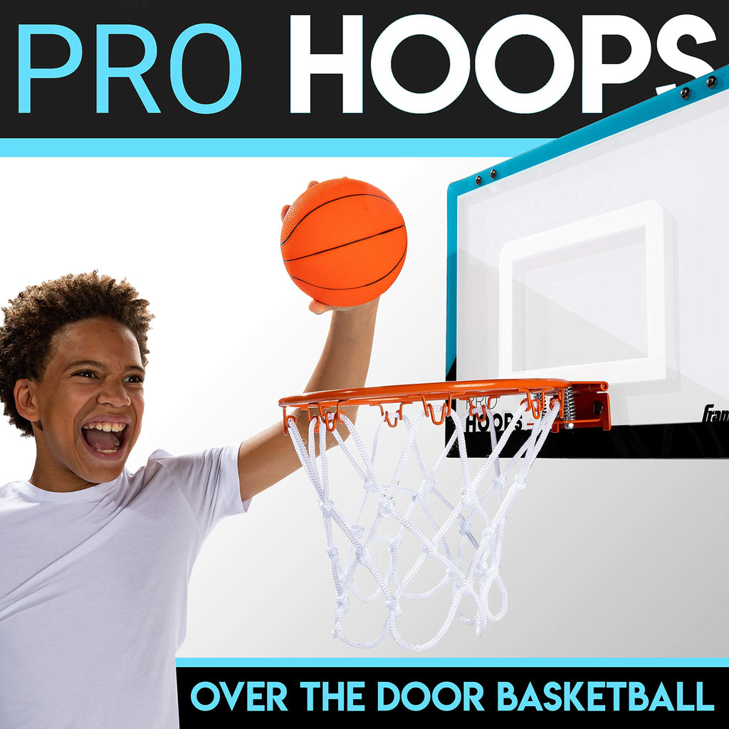 Franklin Sports Mini Basketball Hoops-Indoor Over The Door Mini Hoop+Basketball Sets-Perfect Accessory for Bedroom+Office