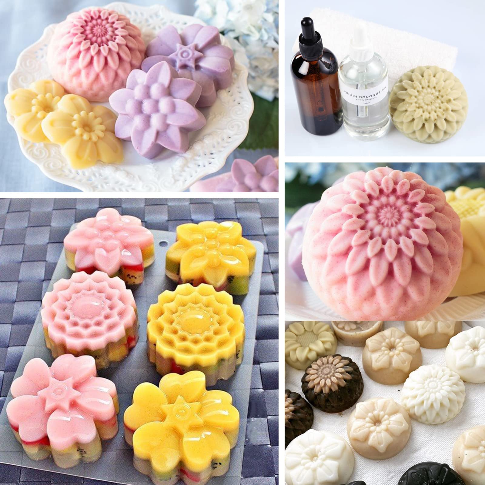 Sakolla 2 Pack Insect Silicone Soap Molds, 6-Cavity Dragonfly Butterfly Ladybug Shape Silicone Molds for Soap Making, DIY Baking Mold for Lotion Bars, Chocolate, Candy, Muffin, Biscuit, Cookie Pans