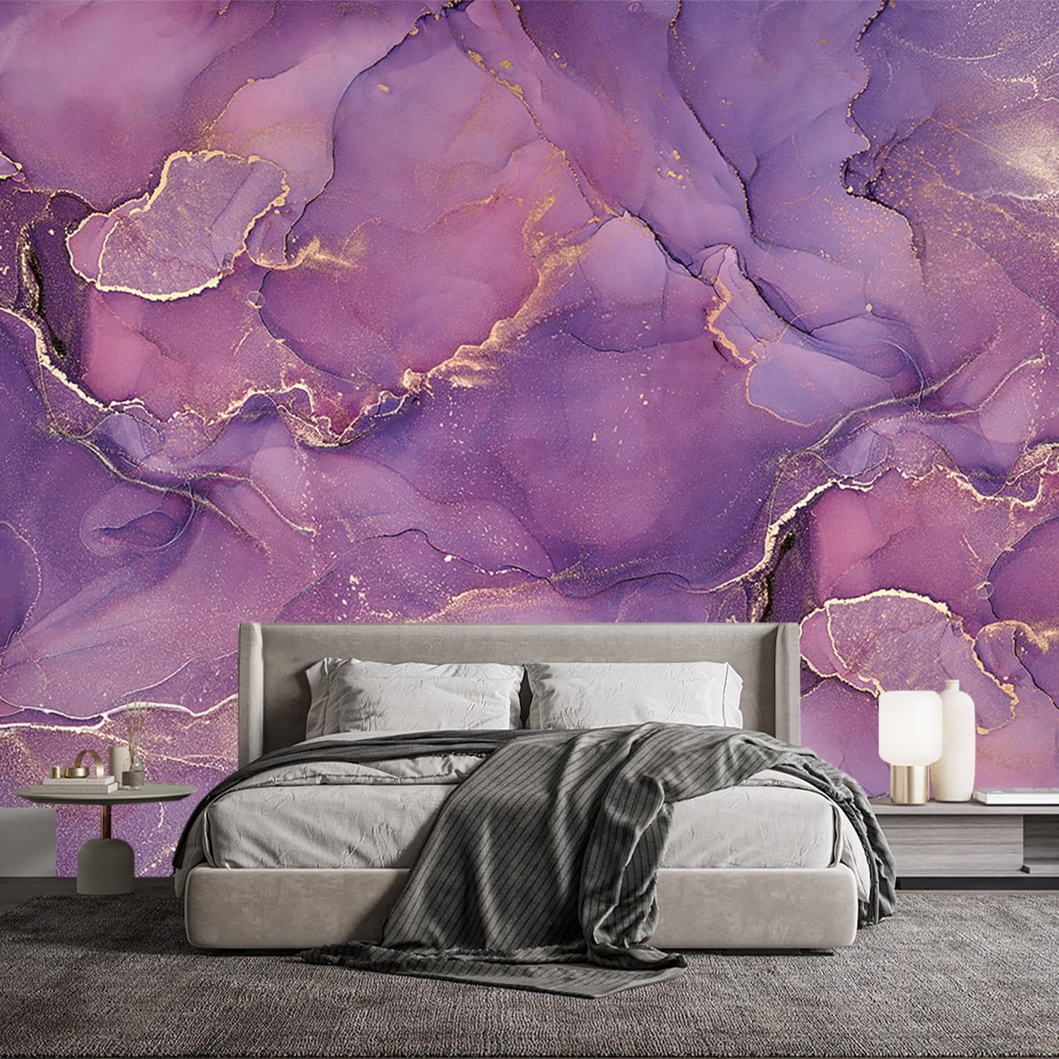 YQWDMX -Nursery Cartoon Woods Hand-Painted Animal Wallpaper Children's Room XT10 S 100" x 65"