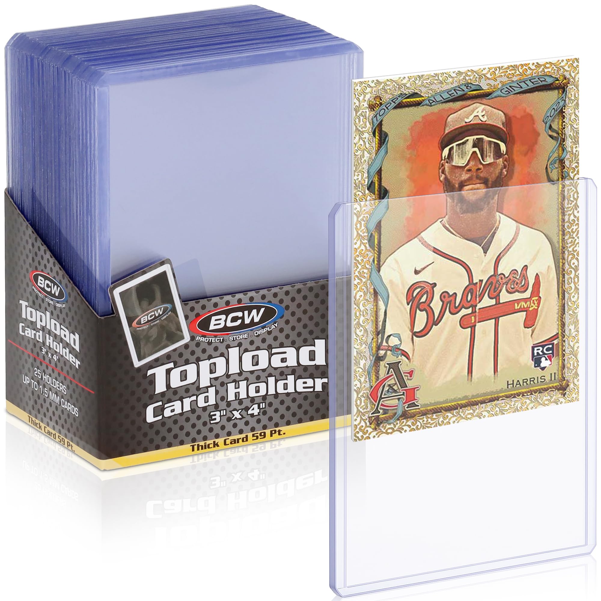 BCW 108 PT. Thick Card Topload Holder - Pack of 1 | Durable Rigid PVC Toploader | Toploaders for Memorabilia, Jersey, Patch, and Relic Cards