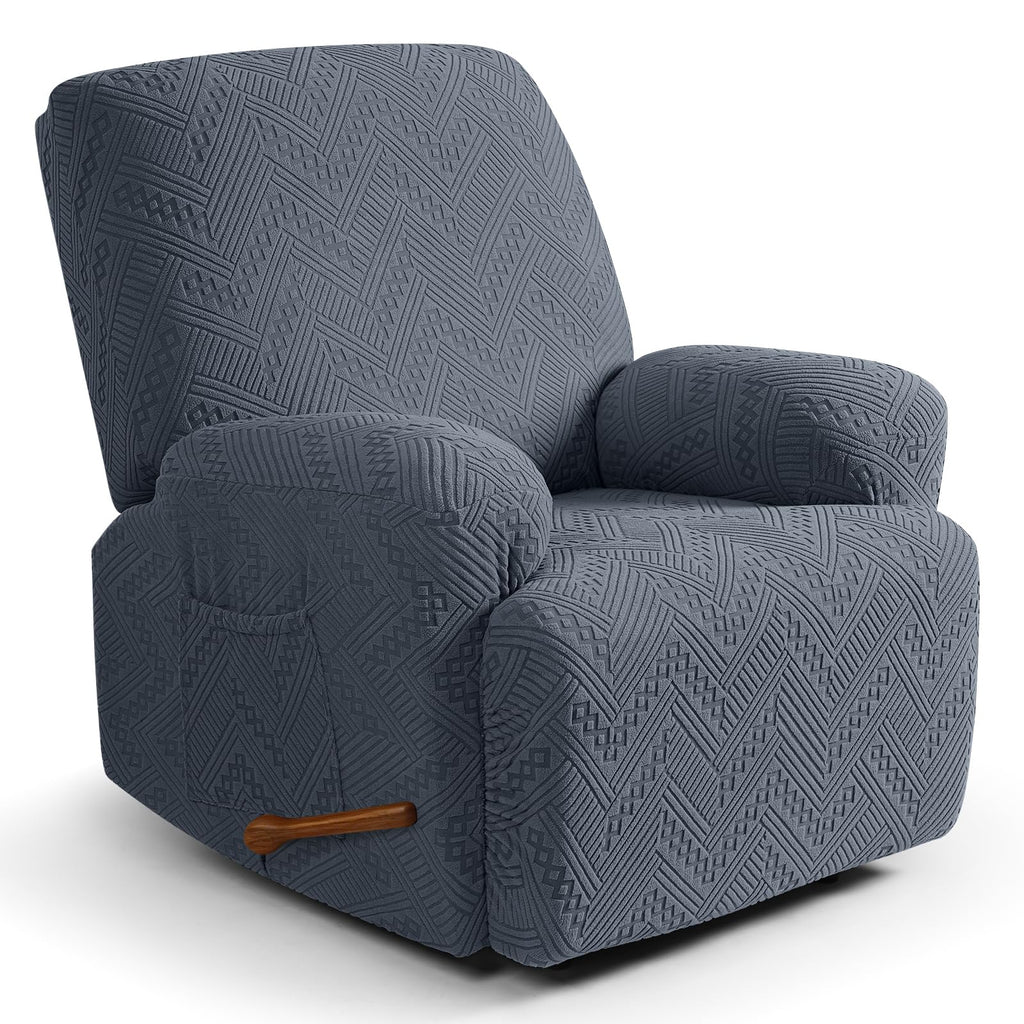 Ruaozz Recliner Chair Covers 3-Pieces Lazy Boy Recliner Slipcovers Stretch Reclining Chair Slipcover Washable Furniture Protector with Elastic Bottom (1 Seater, Army Green)