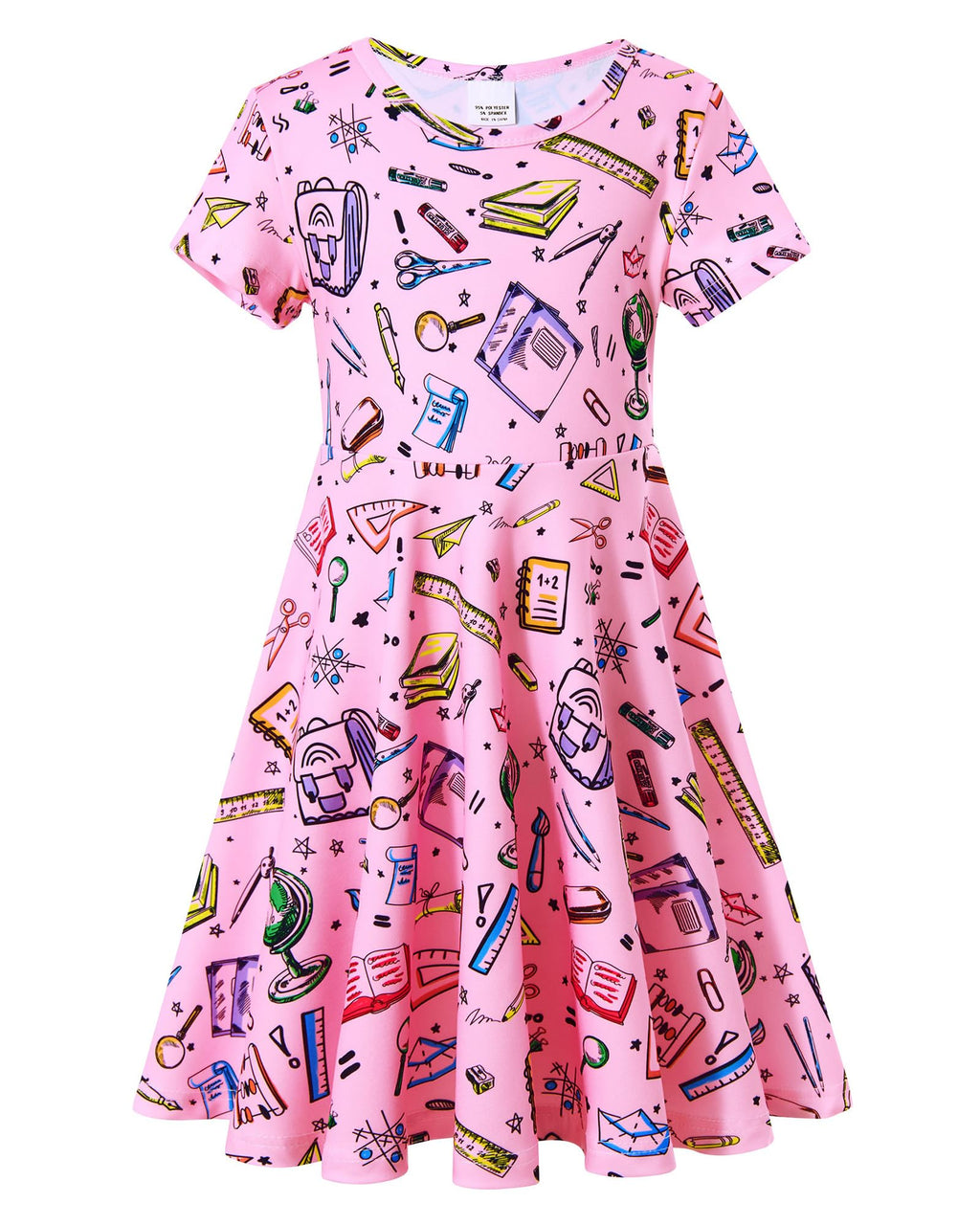 ALISISTER Little Girls Dress Short Sleeve Toddler Summer Sundress 2-9T