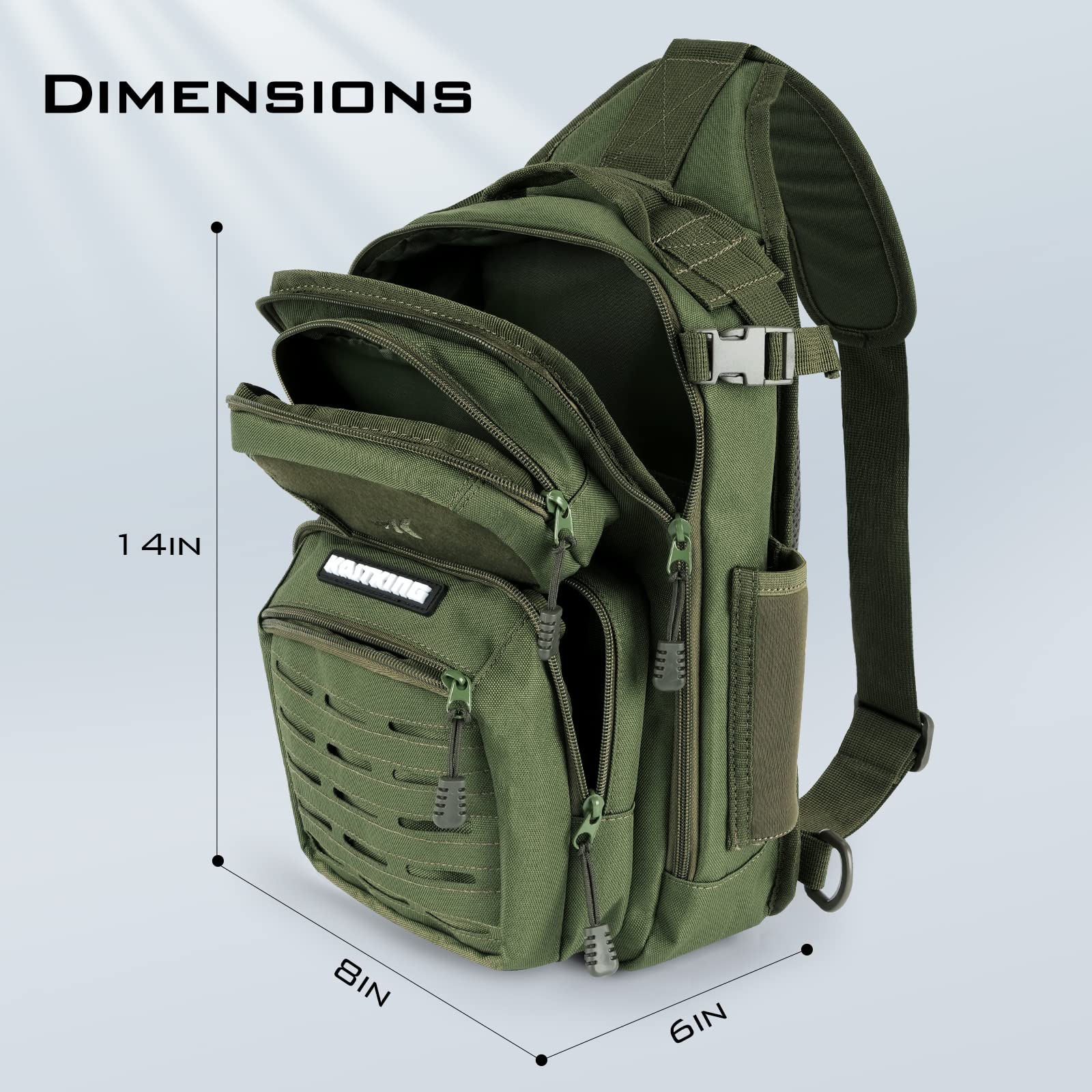 KastKing BlowBak Tactical Sling Tackle Bag-Lightweight Fishing Backpack Storge Fishing Gear and Equipment,Gift for Men