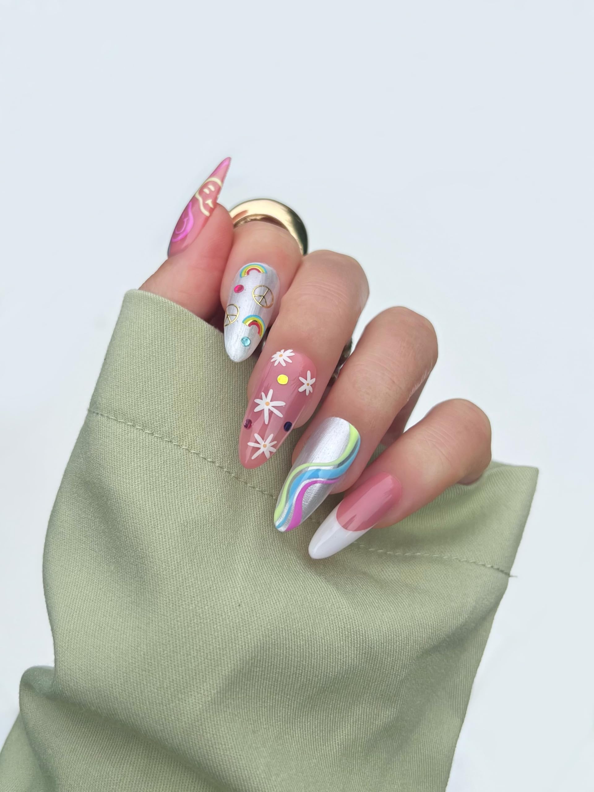 Deco Beauty 90s Baby - Super Thin & Easy-to-Apply Nail Art with The Cutest Designs - Durable & Long-Lasting Nail Art Stickers and Decals for Women, for DIY at-Home Manicures & Salon-Quality Nails