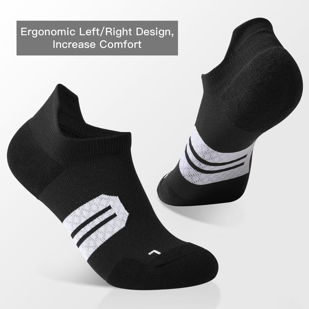 BUDERMMY Womens Ankle Compression Socks with Arch Support Athletic Low cut Running Socks for Women Workout Cushion 5 Pairs