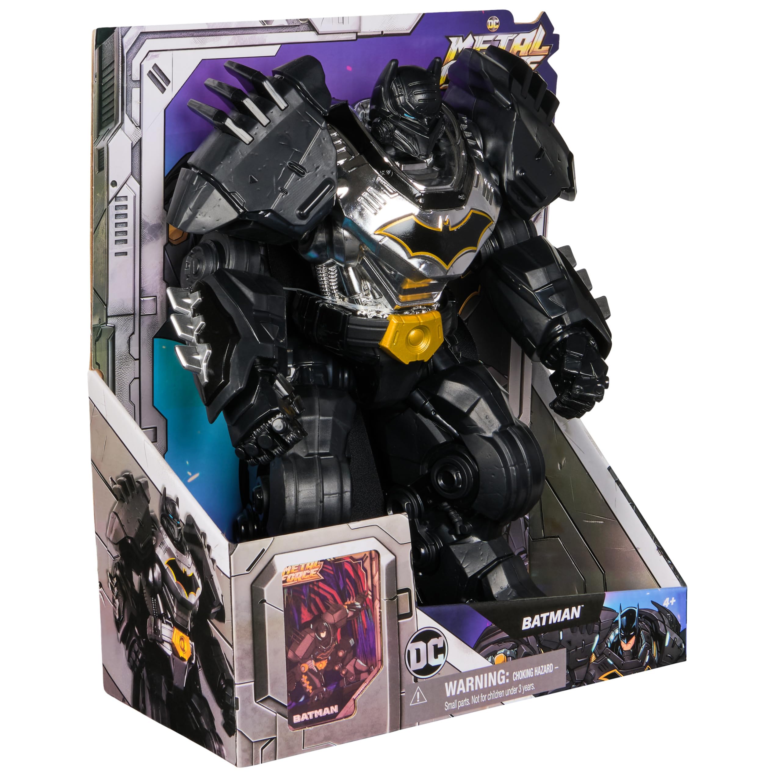 DC Comics, Metal Force Batman Action Figure, 12-Inch Extra Large Super Hero Collectible Kids Toys for Boys and Girls Ages 4 and Up