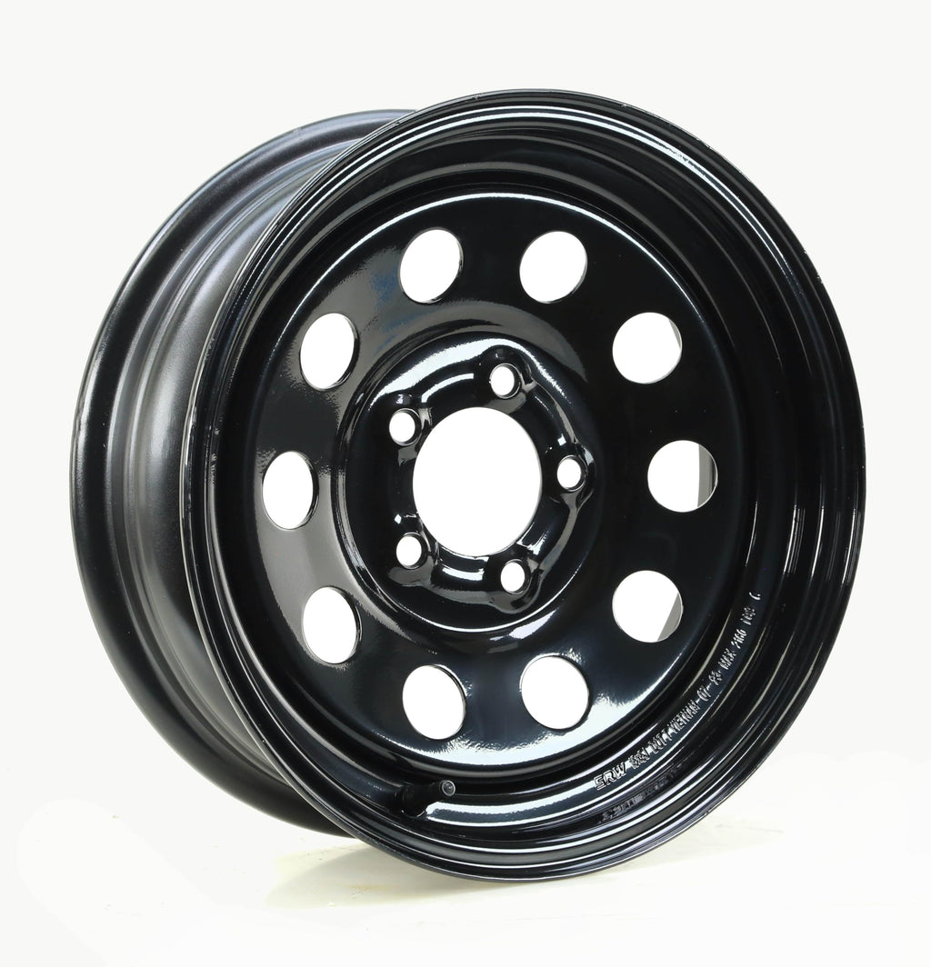 WINDA Trailer Tire Wheel Assembly ST205/75R14 8-Ply D 105L 5 Lug on 4.5" PCD Black Mod Rim